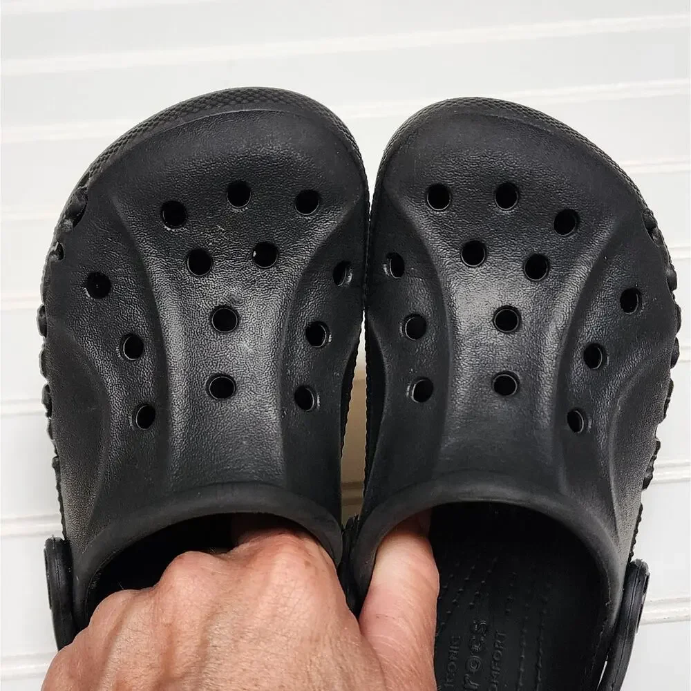 Crocs Kids Baya Black Clogs Sandals Size 11 Kids
